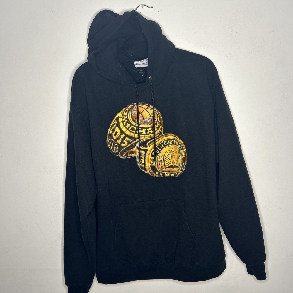 CHAMPION MENS BIG AND TALL LOGO Gold/Black HOODIE SIZE XLT NWT $75